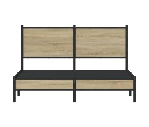 Metallist Voodiraam Ilma Madratsita Sonoma Tamm 140X190 Cm