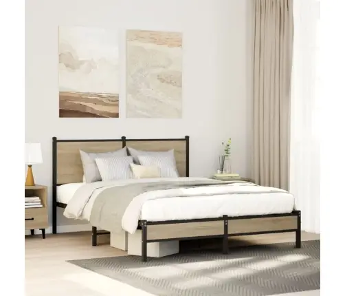 Metallist Voodiraam Ilma Madratsita Sonoma Tamm 140X190 Cm