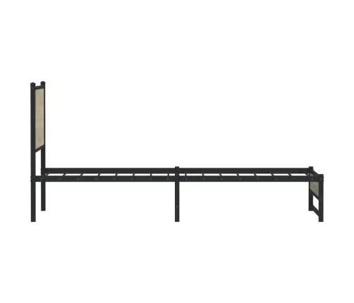 Gultas Rāmis Bez Matrača, Metāls, 80X200 Cm, Ozolkoka Imitācija Vidaxl