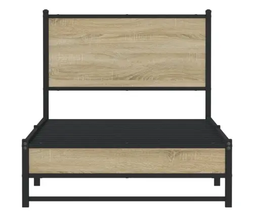 Lovos Rėmas Be Čiužinio, Sonoma Ąžuolo, 90X200cm Metalas