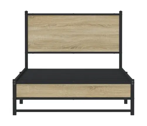 Metallist Voodiraam Ilma Madratsita Sonoma Tamm 100X190 Cm