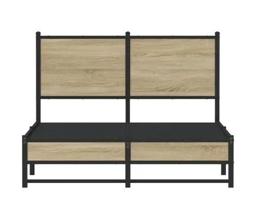 Metallist Voodiraam Ilma Madratsita Sonoma Tamm 120X200 Cm