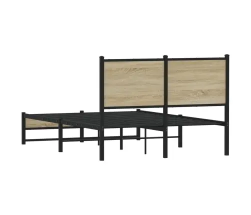 Metallist Voodiraam Ilma Madratsita Sonoma Tamm 120X200 Cm