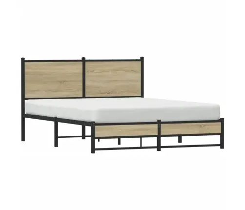 Metallist Voodiraam Ilma Madratsita Sonoma Tamm 140X190 Cm Metallist Voodiraam Ilma Madratsita Sonoma Tamm 140X190 Cm