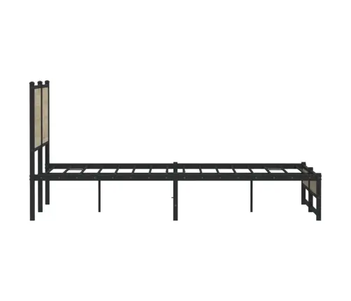 Metallist Voodiraam Ilma Madratsita Sonoma Tamm 140X190 Cm Metallist Voodiraam Ilma Madratsita Sonoma Tamm 140X190 Cm