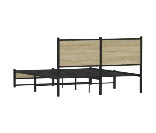 Metallist Voodiraam Ilma Madratsita Sonoma Tamm 140X190 Cm Metallist Voodiraam Ilma Madratsita Sonoma Tamm 140X190 Cm