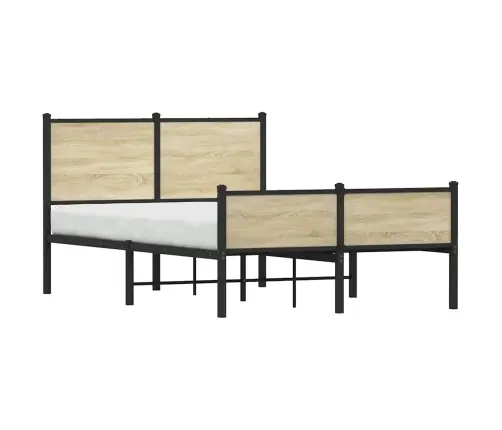 Metallist Voodiraam Ilma Madratsita Sonoma Tamm 120X190 Cm