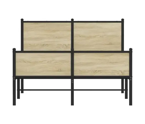 Metallist Voodiraam Ilma Madratsita Sonoma Tamm 120X190 Cm