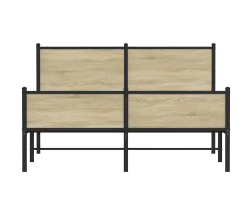 Metallist Voodiraam Ilma Madratsita Sonoma Tamm 137X190 Cm