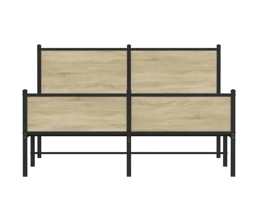 Metallist Voodiraam Ilma Madratsita Sonoma Tamm 140X190 Cm