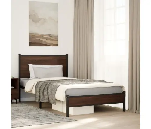 Lovos Rėmas Be Čiužinio, Rudas Ąžuolo, 100X200cm Metalas