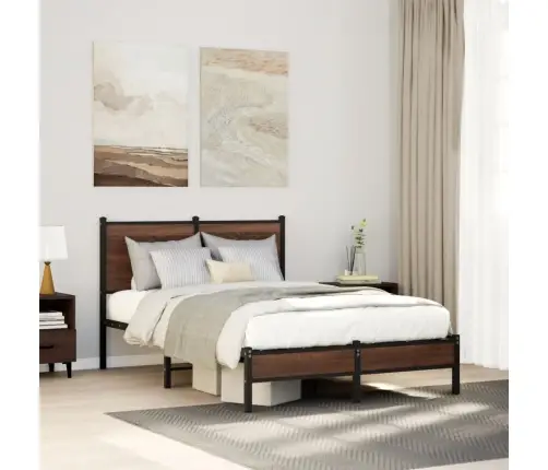 Lovos Rėmas Be Čiužinio, Rudas Ąžuolo, 120X190cm Metalas