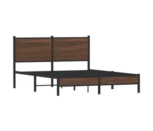 Metallist Voodiraam Ilma Madratsita Pruun Tamm 140X190 Cm