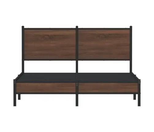 Metallist Voodiraam Ilma Madratsita Pruun Tamm 140X190 Cm