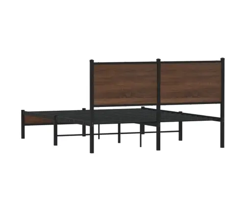 Metallist Voodiraam Ilma Madratsita Pruun Tamm 140X190 Cm