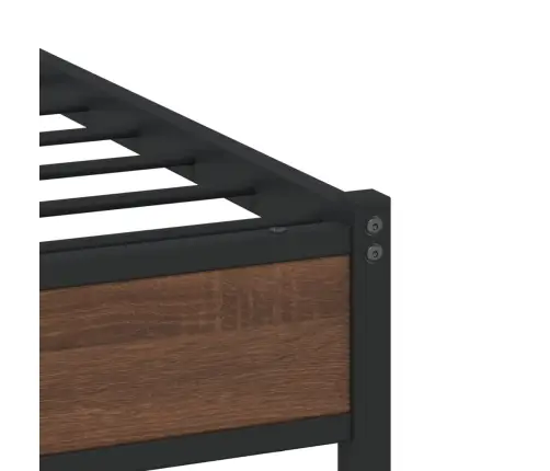 Metallist Voodiraam Ilma Madratsita Pruun Tamm 140X190 Cm