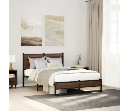 Gultas Rāmis Bez Matrača, Brūna Ozola, 120X200 Cm Vidaxl