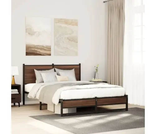 Lovos Rėmas Be Čiužinio, Rudas Ąžuolo, 140X190cm Metalas