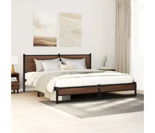 Lovos Rėmas Be Čiužinio, Rudas Ąžuolo, 160X200cm Metalas