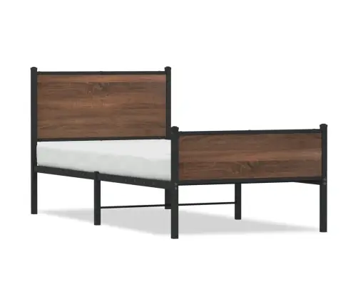 Metallist Voodiraam Ilma Madratsita Pruun Tamm 80X200 Cm