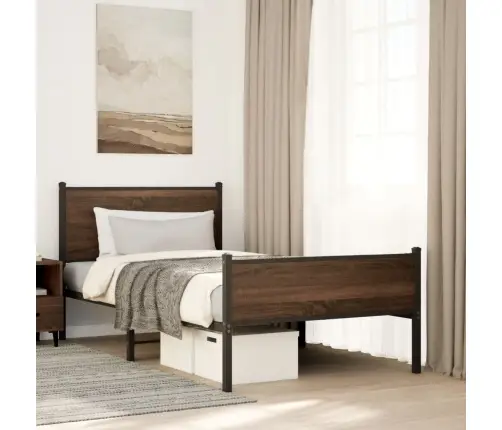 Gultas Rāmis Bez Matrača, Brūna Ozola, 100X200 Cm Vidaxl