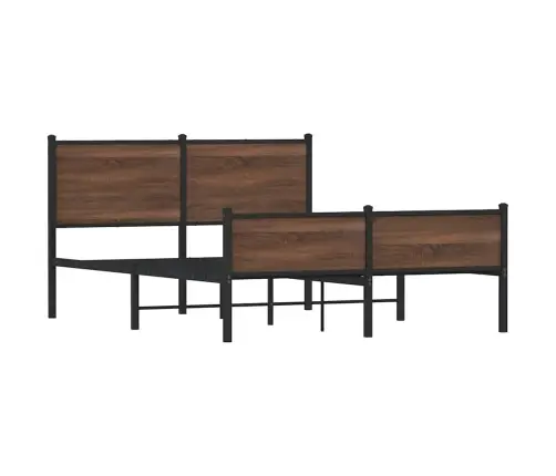 Gultas Rāmis Bez Matrača, Brūna Ozola, 140X190 Cm Vidaxl