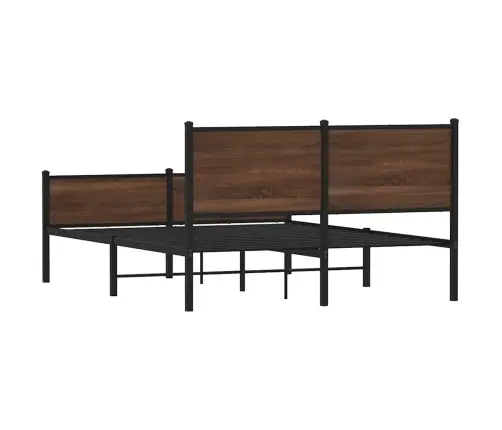 Gultas Rāmis Bez Matrača, Brūna Ozola, 140X190 Cm Vidaxl
