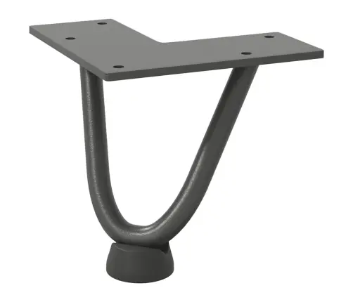 Kafijas Galdiņa Matadatas Kājas, 4 Gab., Antracīta Krāsa, 10 Cm, Masīvs Tērauds Vidaxl