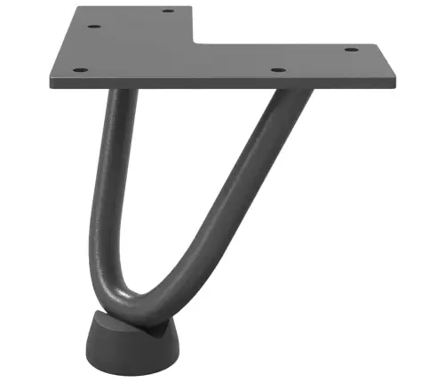 Kafijas Galdiņa Matadatas Kājas, 4 Gab., Antracīta Krāsa, 10 Cm, Masīvs Tērauds Vidaxl