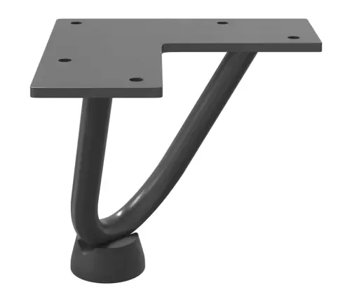 Kafijas Galdiņa Matadatas Kājas, 4 Gab., Antracīta Krāsa, 10 Cm, Masīvs Tērauds Vidaxl