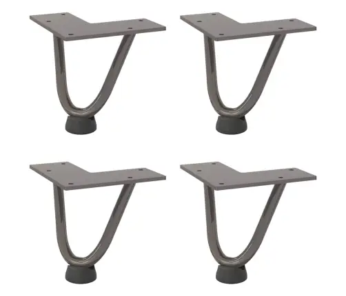 Kafijas Galdiņa Matadatas Kājas, 4 Gab., Dabīgs Tērauds, 10 Cm, Masīvs Tērauds Vidaxl