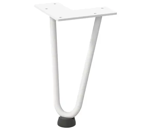 Kafijas Galdiņa Matadatas Kājas, 4 Gab., Baltas, 20 Cm, Masīvs Tērauds Vidaxl
