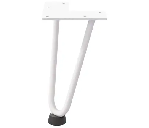 Kafijas Galdiņa Matadatas Kājas, 4 Gab., Baltas, 20 Cm, Masīvs Tērauds Vidaxl