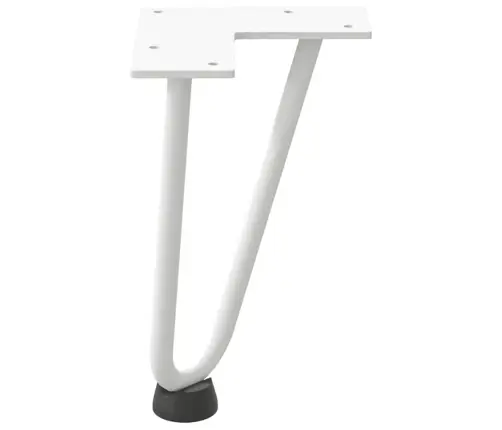 Kafijas Galdiņa Matadatas Kājas, 4 Gab., Baltas, 20 Cm, Masīvs Tērauds Vidaxl