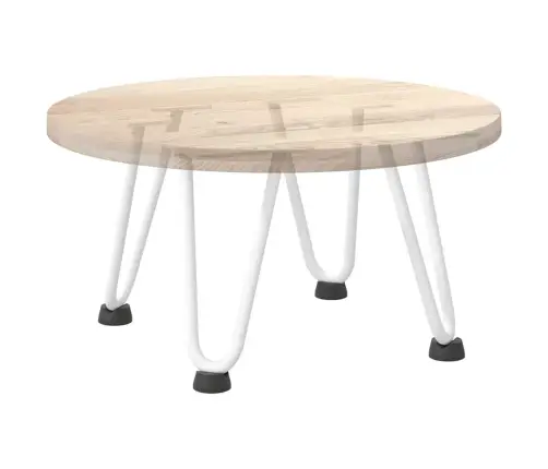 Kafijas Galdiņa Matadatas Kājas, 4 Gab., Baltas, 20 Cm, Masīvs Tērauds Vidaxl
