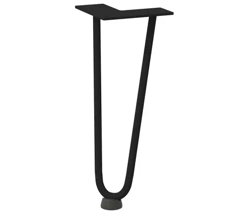 Kafijas Galdiņa Matadatas Kājas, 4 Gab., Melnas, 30 Cm, Masīvs Tērauds Vidaxl