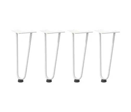 Kafijas Galdiņa Matadatas Kājas, 4 Gab., Baltas, 30 Cm, Masīvs Tērauds Vidaxl