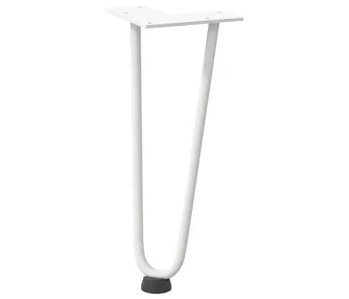 Kafijas Galdiņa Matadatas Kājas, 4 Gab., Baltas, 30 Cm, Masīvs Tērauds Vidaxl