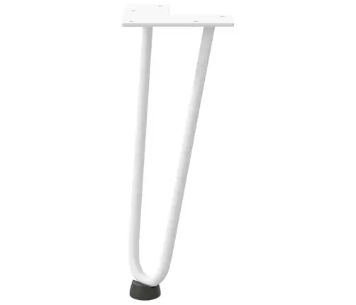 Kafijas Galdiņa Matadatas Kājas, 4 Gab., Baltas, 30 Cm, Masīvs Tērauds Vidaxl