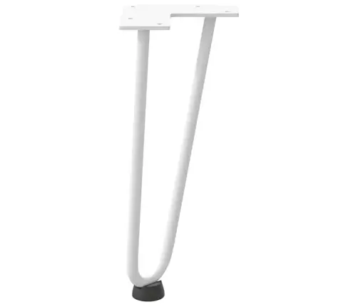 Kafijas Galdiņa Matadatas Kājas, 4 Gab., Baltas, 30 Cm, Masīvs Tērauds Vidaxl