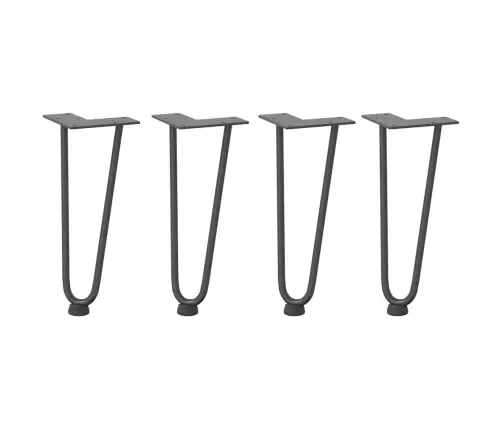 Kafijas Galdiņa Matadatas Kājas, 4 Gab., Antracīta Krāsa, 30 Cm, Masīvs Tērauds Vidaxl