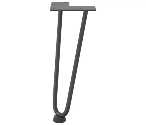 Kafijas Galdiņa Matadatas Kājas, 4 Gab., Antracīta Krāsa, 30 Cm, Masīvs Tērauds Vidaxl