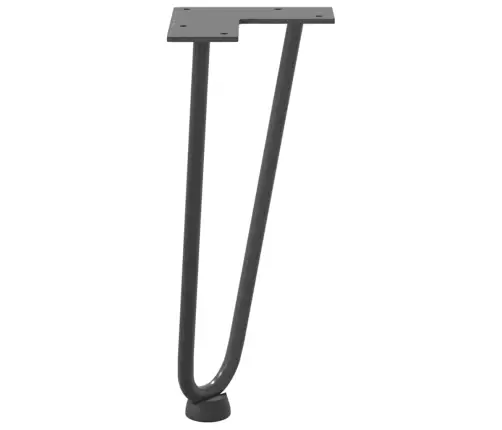 Kafijas Galdiņa Matadatas Kājas, 4 Gab., Antracīta Krāsa, 30 Cm, Masīvs Tērauds Vidaxl