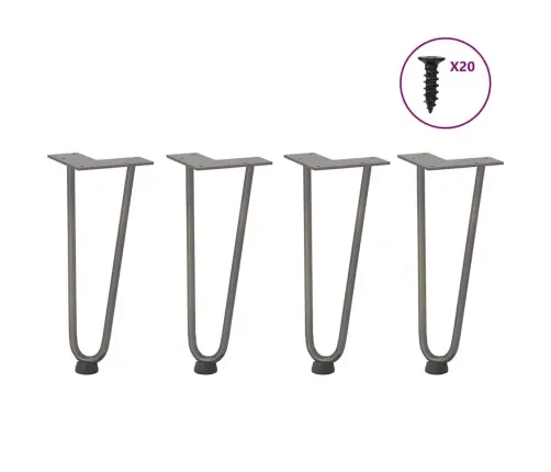 Kafijas Galdiņa Matadatas Kājas, 4 Gab., Dabīgs Tērauds, 30 Cm, Masīvs Tērauds Vidaxl