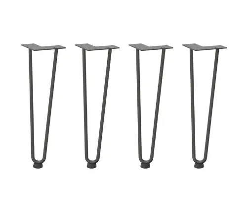 Kafijas Galdiņa Matadatas Kājas, 4 Gab., Antracīta Krāsa, 42 Cm, Masīvs Tērauds Vidaxl