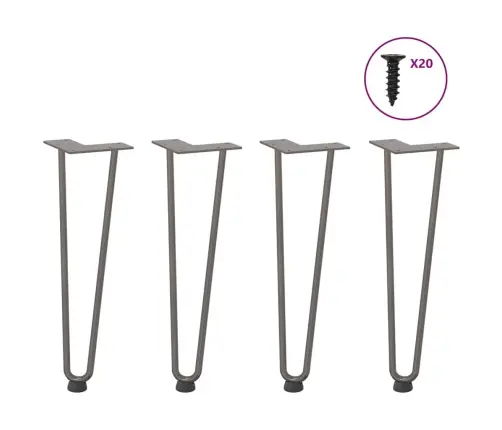 Kavos Staliuko Kojelės, 4 Vnt., Natūralus Plienas, 42 cm Tvirtas Plienas