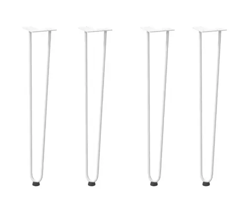 Konsoles Galdiņu Matadatas Kājas, 4 Gab., Konsoles Galdiņš, Balts, 72 Cm, Masīvs Tērauds Vidaxl