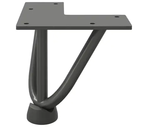 Kafijas Galdiņa Matadatas Kājas, 4 Gab., Antracīta Krāsa, 10 Cm, Masīvs Tērauds Vidaxl