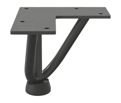 Kafijas Galdiņa Matadatas Kājas, 4 Gab., Antracīta Krāsa, 10 Cm, Masīvs Tērauds Vidaxl