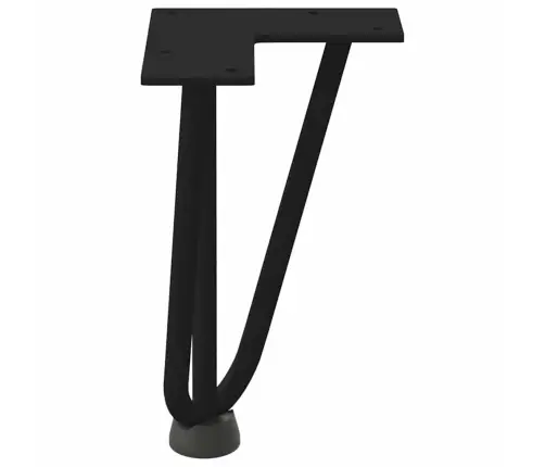 Kafijas Galdiņa Matadatas Kājas, 4 Gab., Melnas, 20 Cm, Masīvs Tērauds Vidaxl